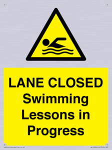 LANE CLOSED Swimming Lessons in Progress